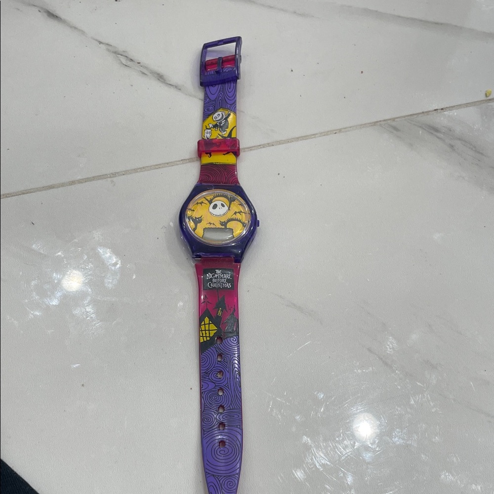 Nightmare before Christmas Purple & Yellow Jack Skellington Kids Watch